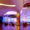 Red lounge design by Sanjay Puri Architects