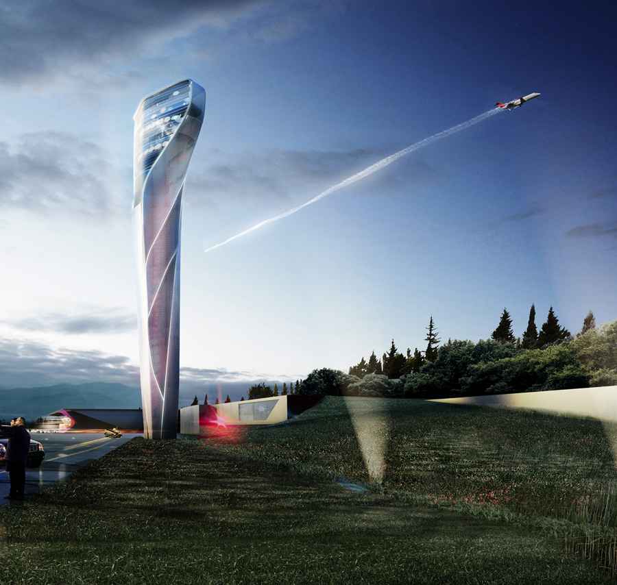 Kutaisi Airport Georgia Air Traffic Control Tower E architect