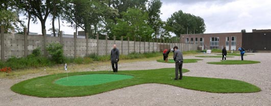 Mini Golf at the Harbour Club parking lot Amsterdam