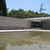 Barcelona Pavilion located near Catalonia National Art Museum