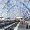 Elbbrücken Underground Station in Hafencity Hamburg Building