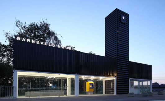 Barneveld Noord Train Station building design by NL Architects