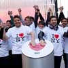 Times Square interactive heart installation