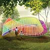 Rainbow Folly Sculpture New York design by HAO / Holm Architecture Office