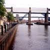 Newcastle buildings under bridge