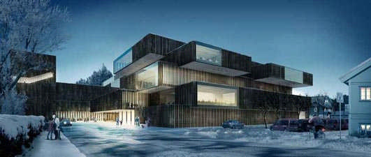 Kongsberg Cultural Centre design by Mecanoo architecten Netherlands