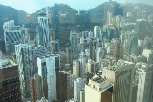 Central Plaza Hong Kong Wan Chai Tower view from sky lobby