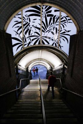 Hove Railway Station steps artwork