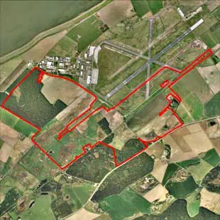 Inverness Airport Expansion aerial view of proposed site