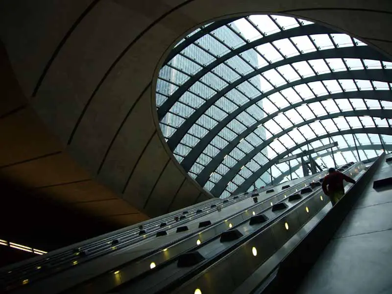 Canary Wharf Station, Jubilee Line London escalators