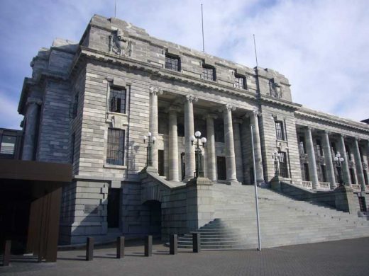 Wellington Parliament Building New Zealand steps