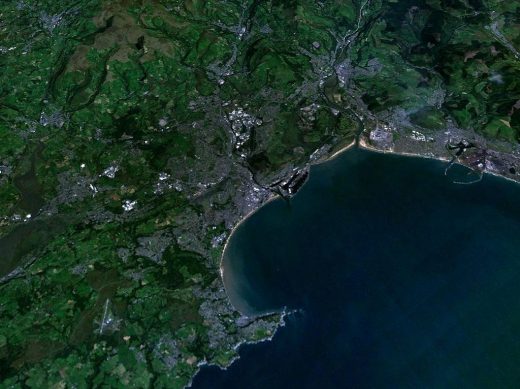 Swansea Masterplan, South Wales aerial view