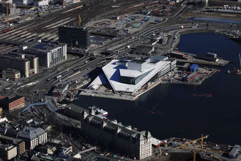 Oslo Opera House Building, Norway aerial photo