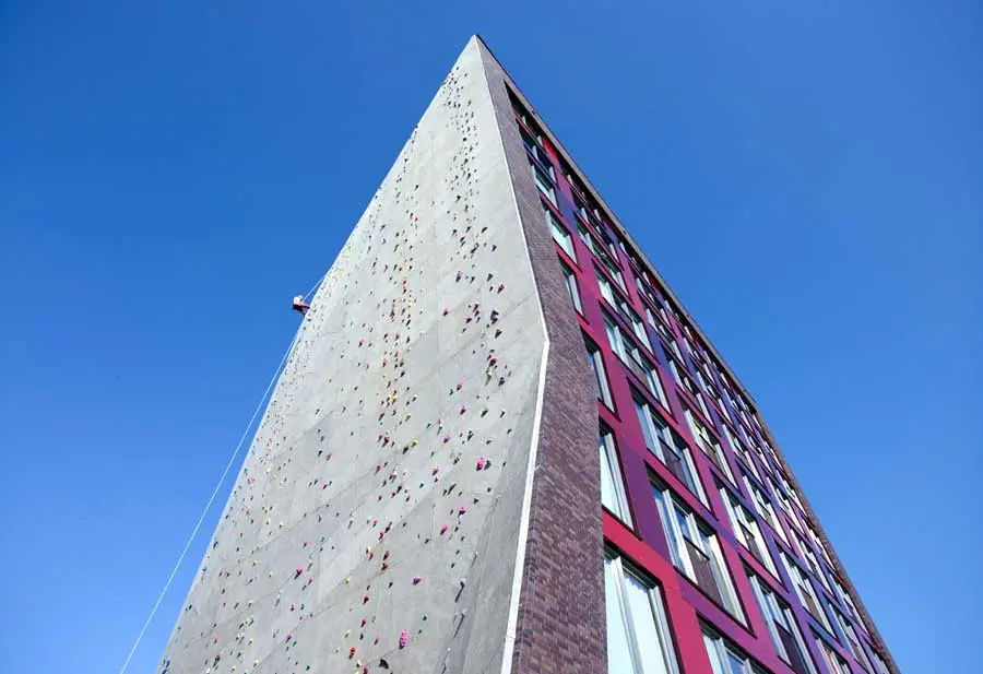 University of Twente Campus climbing wall Holland