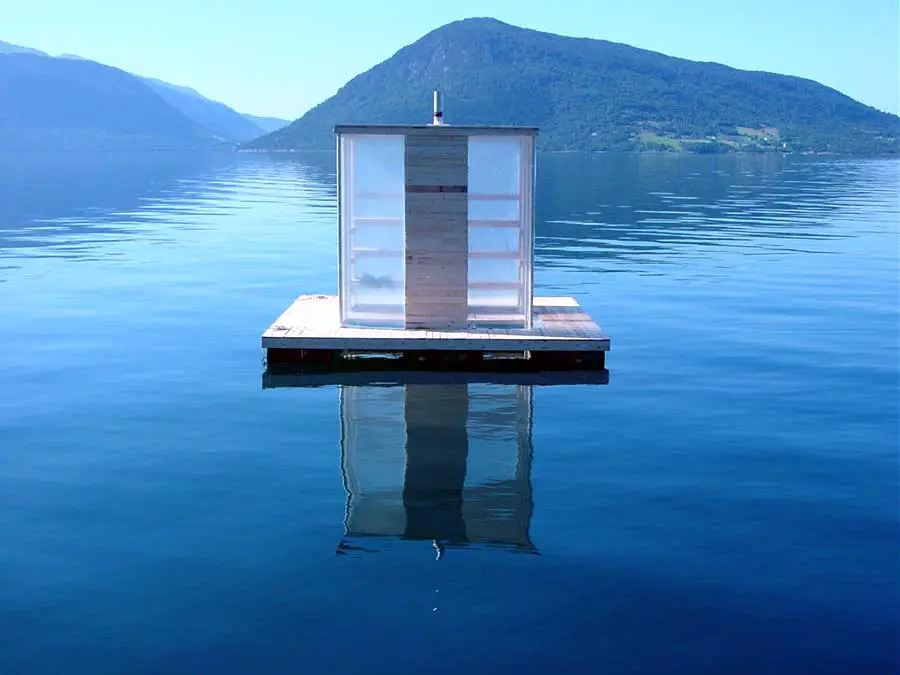 Floating Sauna, Norway - Hardangerfjord building