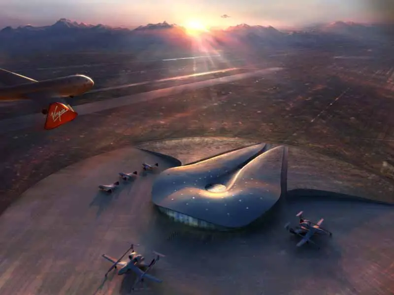 Spaceport New Mexico building design by Foster + Partners in USA