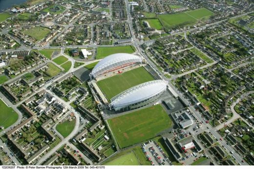 Thomond Park Stadium building aerial photo