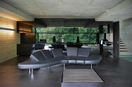 House in Highgate Cemetery north London interior design