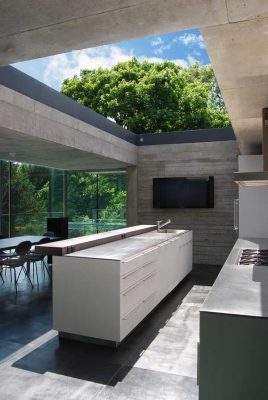 Highgate House London kitchen open to sky