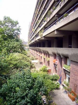 Barbican Estate London buildings balconies