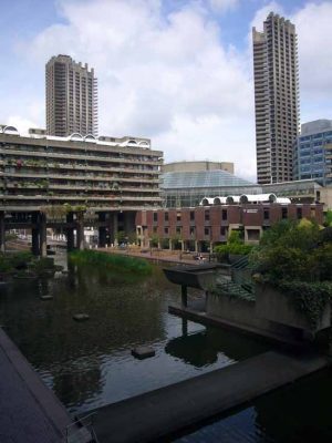 Barbican Estate London buildings landscape