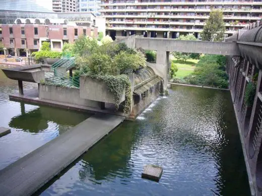 Barbican Estate London landscape pools design