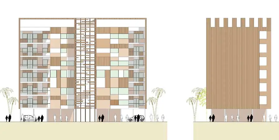 New University Accommodation Iraq Building elevations