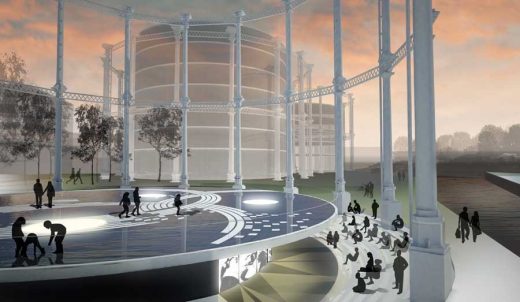 Kings Cross Gasholder Competition London design winner