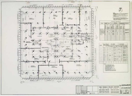 World Trade Center Architectural Drawings New York