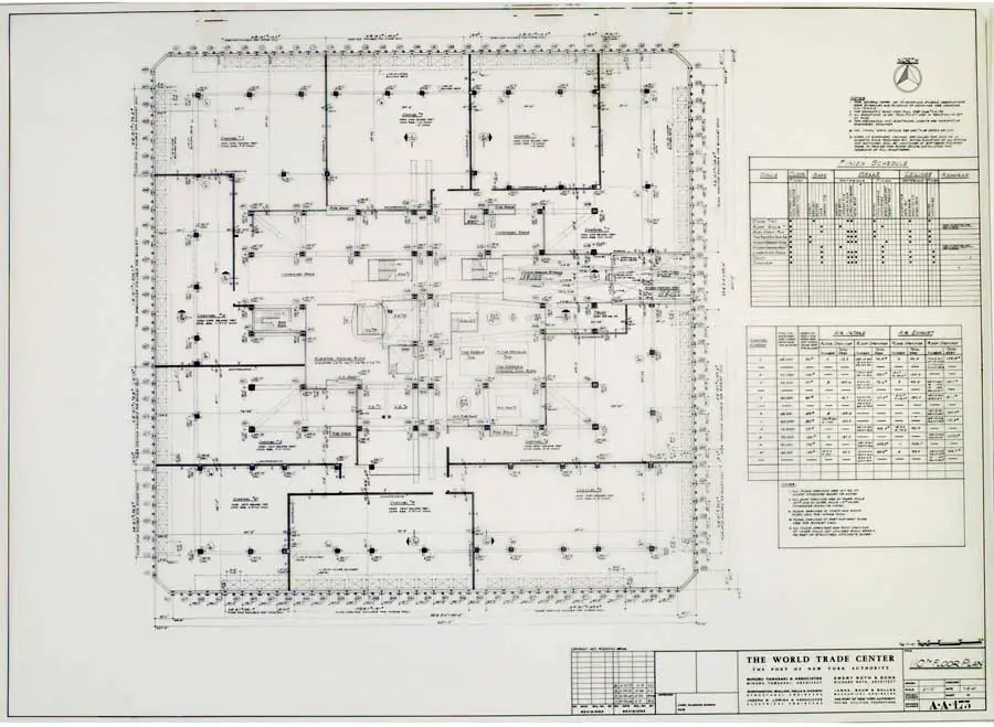 A1 Size World Trade Center Centre Twin Towers Trident Blueprints ...