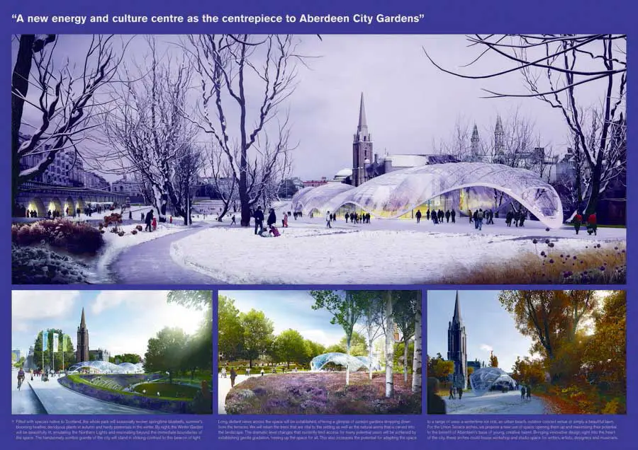 Aberdeen City Garden designs presentation board