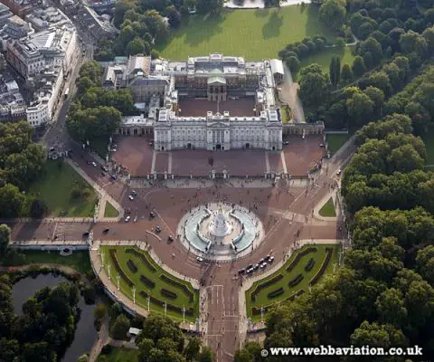 Buckingham Palace London aerial photo