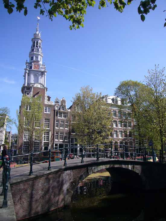 Amsterdam Churches buildings canal trees