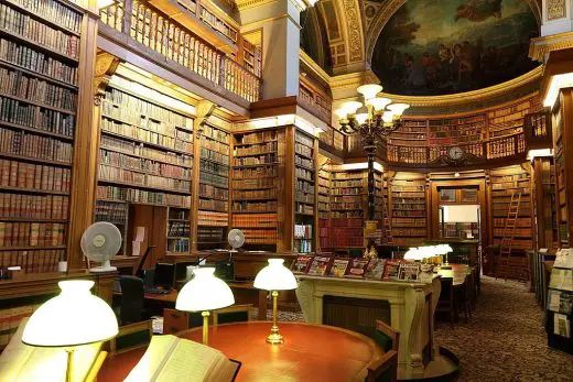 Bibliotheque Nationale Paris French National Library interior by Henri Labrouste Architect