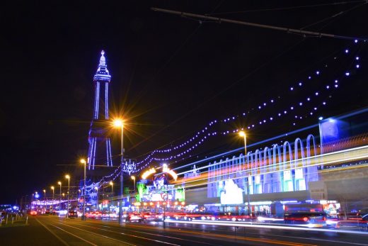 Blackpool Tower building lights