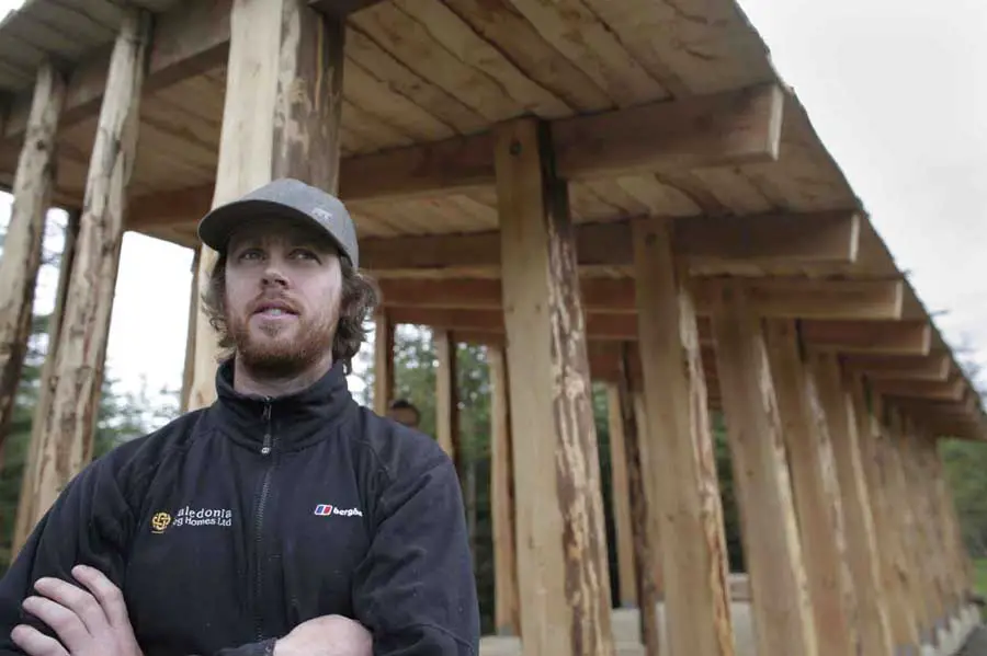 Chris Houston at the Selkirk Forest Pitch shelter