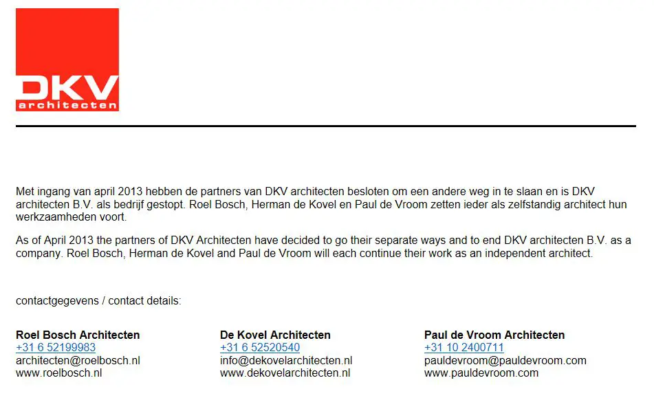 DKV Architecten Rotterdam Netherlands