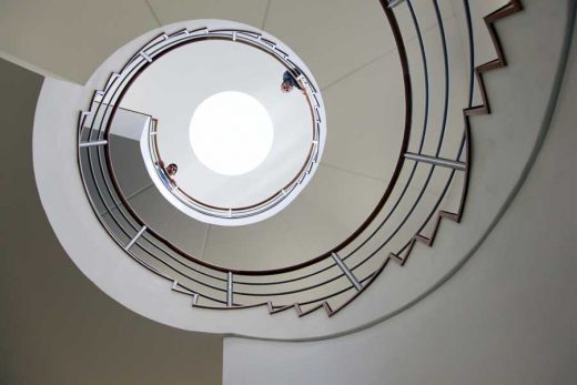 Fitwilliam College Library Cambridge spiral stair interior