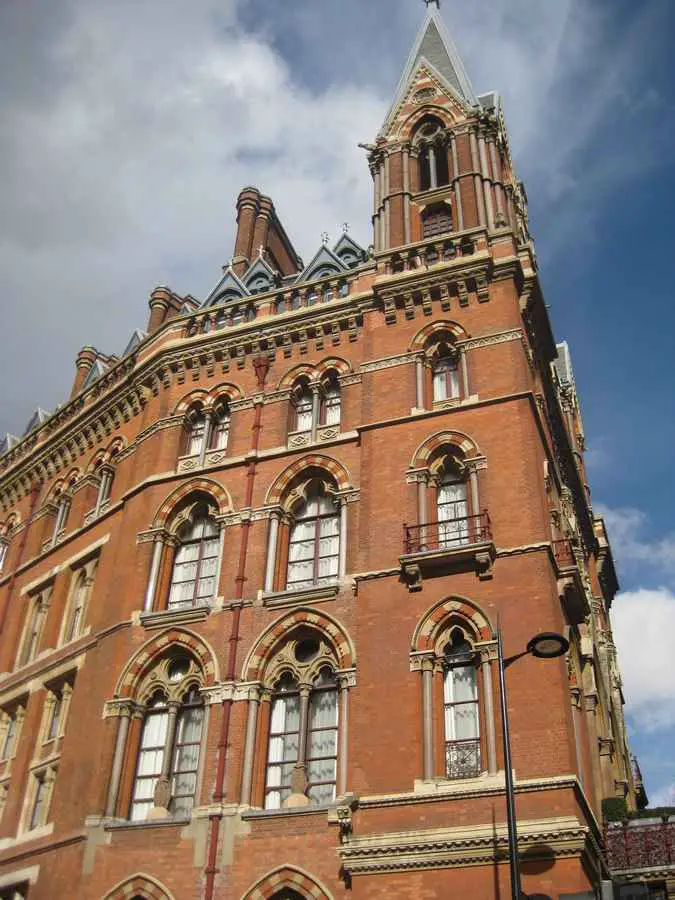 St Pancras London building by George Gilbert Scott Architect