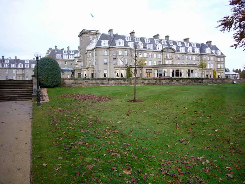 Gleneagles Hotel building in Perthsire Scotland