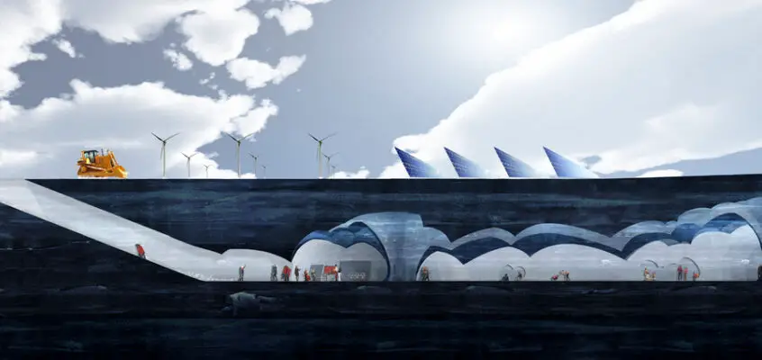 Iceberg Living Station, Antarctica Design