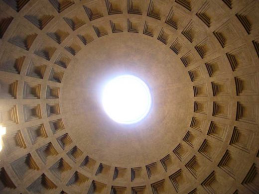 The Pantheon Rome oculus roof interior of dome