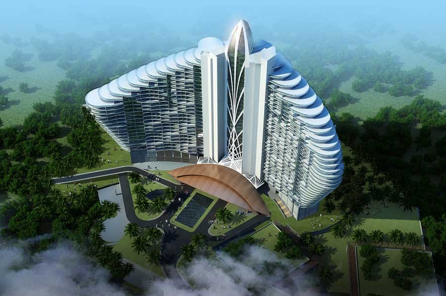 Sanya Hotel, Hai Tang Bay Building design by ZNA Architects
