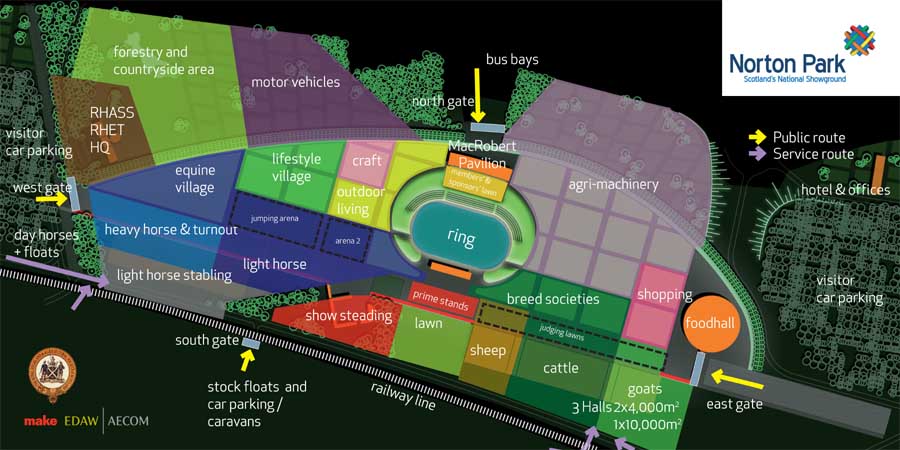 Scotland’s National Showground, Edinburgh plan layout