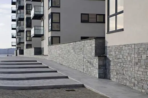 Meridian Quay, Swansea Tower Building steps