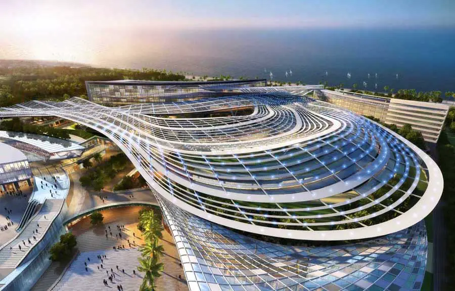 Oasis Mall in Sanya building design by Aedas Architects