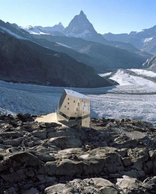 Neue Monte Rosa Hut, Zermatt building, Swiss Alps