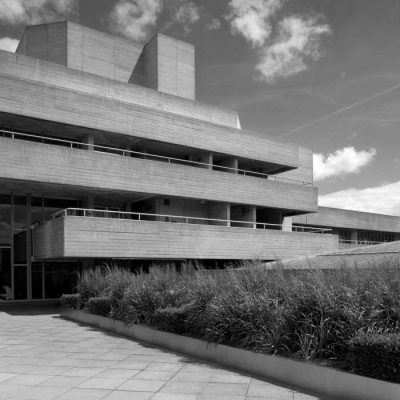 The National Theatre in London, an example of modernist and brutalist architecture by Denys Lasdun