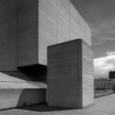 The National Theatre in London, an example of modernsit and brutalist architecture by Denys Lasdun