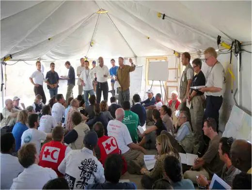 A Cluster meeting in Haiti